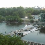 The scene at the I-35W Mississippi River Bridge, the first morning after its collapse. I35 Bridge Collapse
